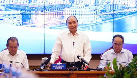 Thủ tướng Nguyễn Xuân Phúc kết luận tại buổi làm việc - Ảnh: Người Lao Động
