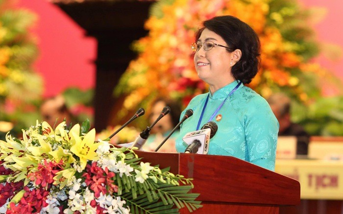 Bà Tô Thị Bích Châu phát biểu tại đại hội