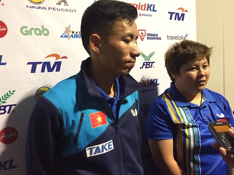 Quang Linh và Mỹ Trang mang về cho bóng bàn Việt Nam tấm HC đầu tiên tại SEA Games 29 ảnh Huy Hoàng