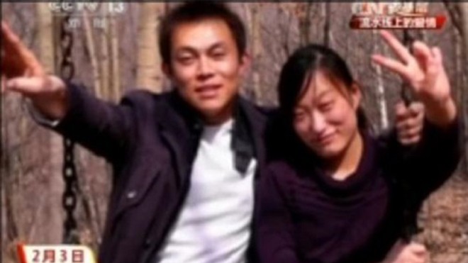 Cặp đôi Hao Ranran và Qui Guoying. Ảnh: CCTV