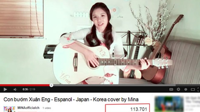 MV "Con bướm xuân' của Mina thu hút 100.000 lượt xem trong một tuần.