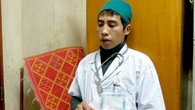 Vũ Quốc Bảo giả danh bác sĩ Bệnh viện Bạch Mai lừa tiền người bệnh. Ảnh: Bệnh viện Bạch Mai
