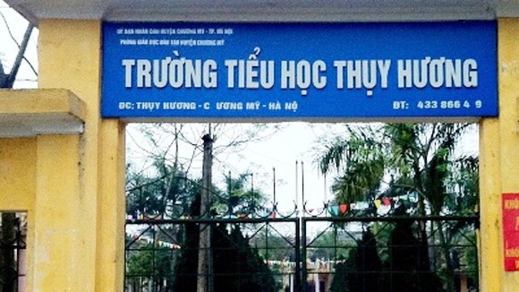 Trường tiểu học Thụy Hương, huyện Chương Mỹ, Hà Nội, là nơi Thắng cùng đồng bọn đột nhập để trộm máy vi tính