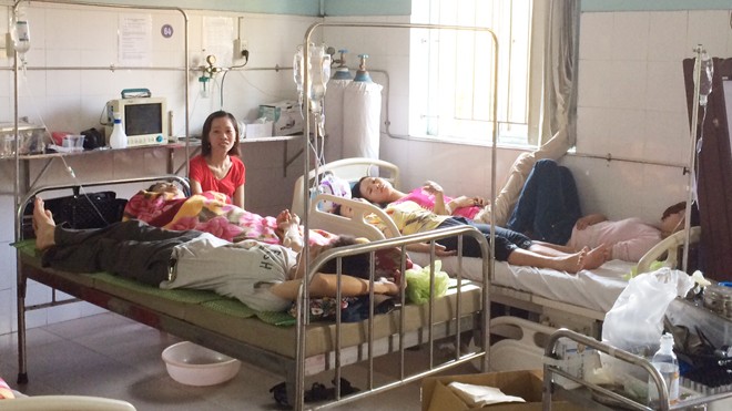 Các công nhân đang điều trị tại Bệnh viện đa khoa Lâm Hoa