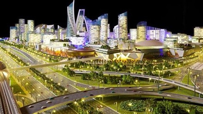 Phối cảnh bên ngoài dự án trung tâm thương mại của Dubai. Ảnh: Dubai Holding
