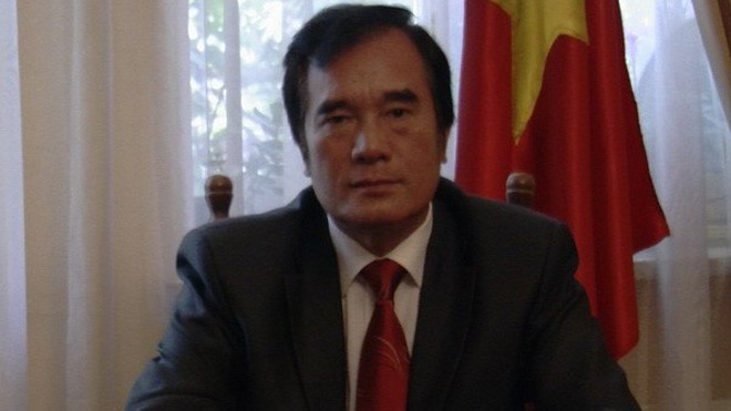 Đại sứ Việt Nam tại Ukraine Nguyễn Minh Trí. (Ảnh: Quế Anh-Cao Cường/Vietnam+)