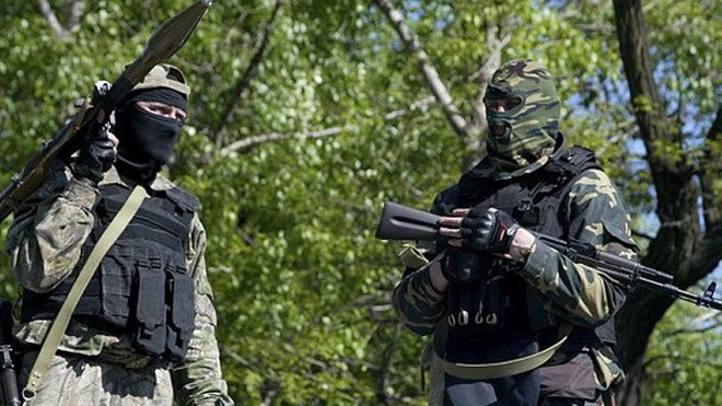 Lực lượng ly khai tại thành phố Donetsk, Ukraine. (Nguồn: AP) 