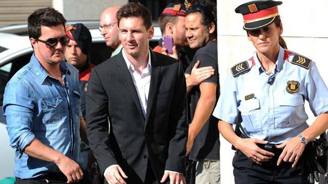 Messi tại một tòa án Tây Ban Nha