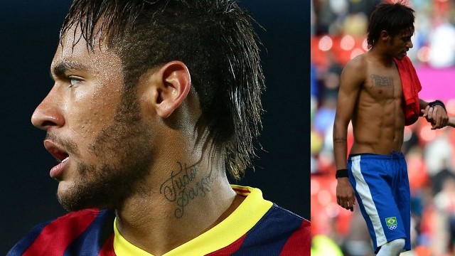 Neymar rất thích xăm hình và nhiều CĐV Brazil cũng bắt chước anh