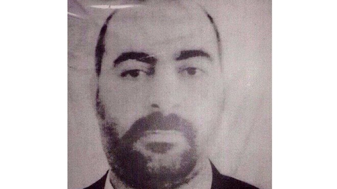 Chân dung thủ lĩnh Nhà nước Hồi giáo (IS) Abu Bakr al-Baghdadi do Bộ Nội vụ Iraq cung cấp - Ảnh: AFP 