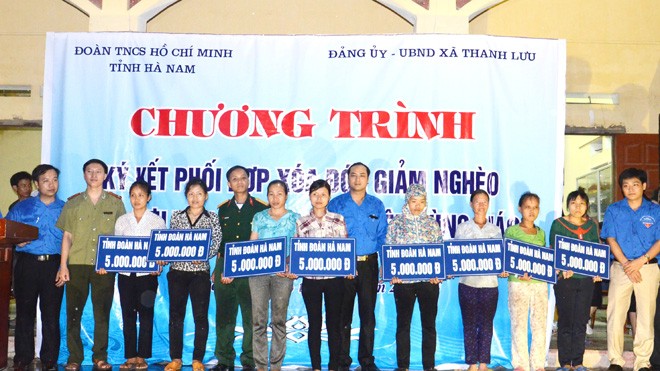 Lễ ký kết chương trình Xóa đói giảm nghèo tại xã Thanh Lưu, Thanh Liêm
