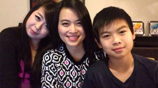 Chị Nguyễn Ngọc Minh và 2 con (Đặng Minh Châu, Đặng Quốc Huy) là những người Việt Nam có mặt trên chuyến bay MH17 - Ảnh: VNE