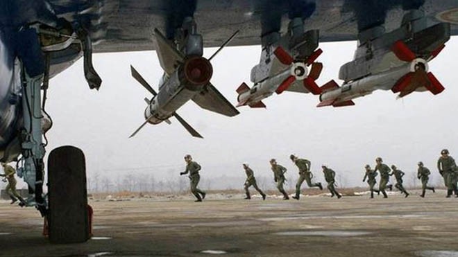 Một cuộc diễn tập của không quân Triều Tiên. Ảnh: KCNA