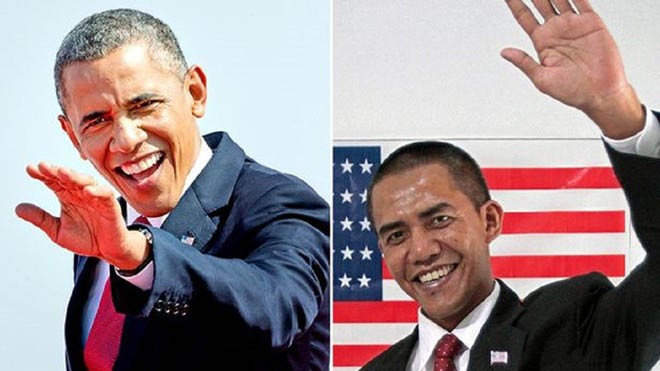 Khi Ilham Anas mặc comple, nhiều người nhầm anh là ông Obama. Ảnh: Mirror 