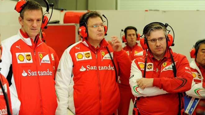 Pat Fry (phải), Nicolas Tombazis (giữa) và James Allison (trái). Ảnh: Ferrari.