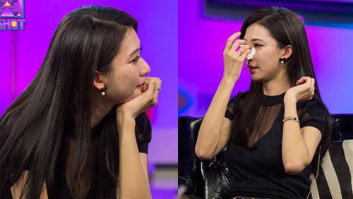 Lâm Chí Linh khóc trong chương trình truyền hình.