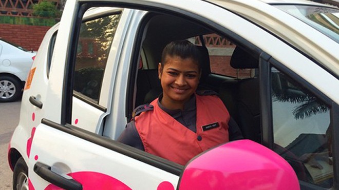 Dự kiến dịch vụ taxi hồng này sẽ được Meru Cab mở rộng ra tại các thành phố khác ở Ấn Độ. Ảnh: News.