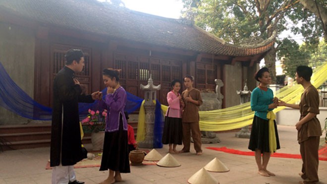 Một buổi hát ví giặm của Câu lạc bộ UNESCO di sản dân ca xứ Nghệ tại Hà Nội.
