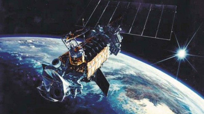 Một vệ tinh thuộc hệ thống DMSP đang hoạt động trong quỹ đạo. Ảnh: Los Angeles Air Force Base