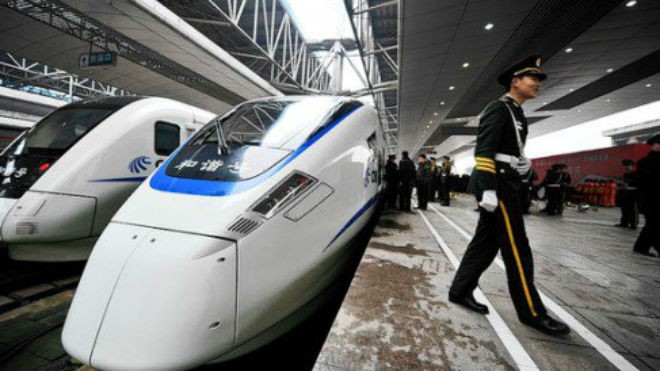 Một ga tàu cao tốc tại Trung Quốc. Ảnh: AFP.