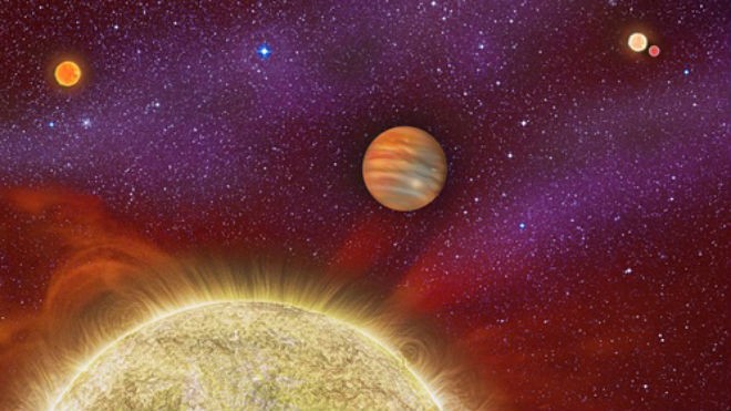 Hành tinh được chiếu sáng bởi 4 Mặt Trời khác nhau. Ảnh: Karen Teramura/UH IFA