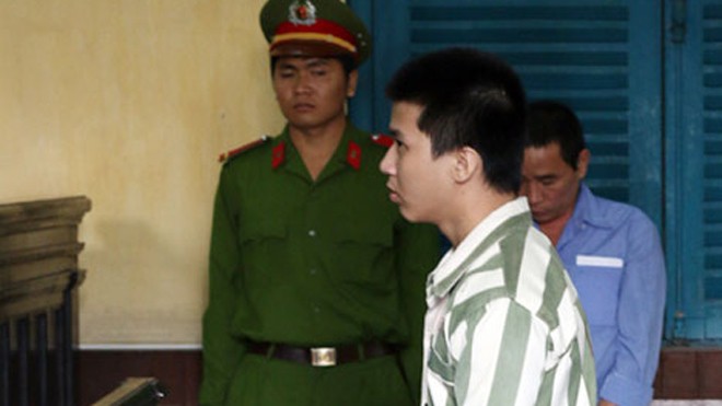 Bị cáo Thái tại phiên xử hôm nay.