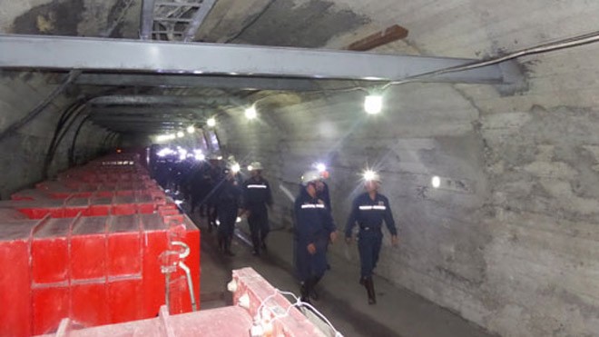 Lãnh đạo TKV thăm hệ thống hầm trạm tại mức - 175 mỏ Than Ngã Hai - Công ty Than Quang Hanh - TKV