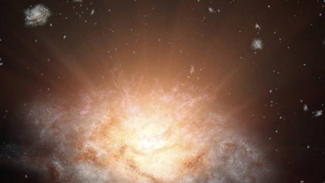 Mô phỏng thiên hà WISE J224607.57-052635.0. Ảnh: NASA