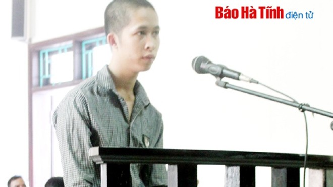 Bị cáo Trần Văn Quang tại phiên tòa. Ảnh: Báo Hà Tĩnh