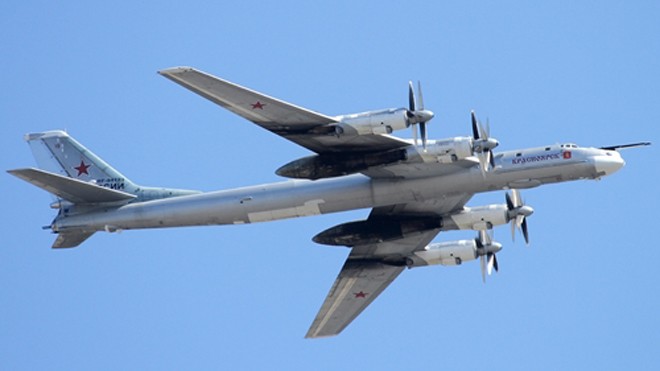 Máy bay ném bom Tu-95 của Nga. Ảnh: Wikipedia