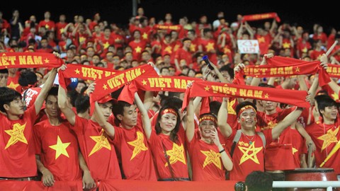 Các CĐV Việt Nam đã sẵn sàng để tiếp lửa cho U23 Việt Nam.