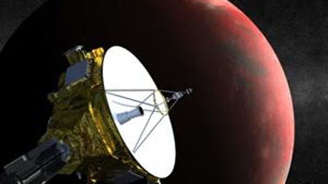 Tàu New Horizons bay ngang qua sao Diêm Vương để thực hiện nghiên cứu. Ảnh: NASA