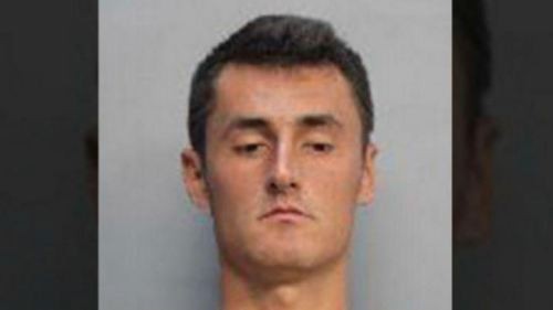 Hình ảnh Tomic sau khi bị bắt giữ ở Miami (Ảnh: 9News)