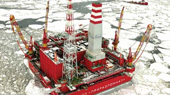 Một mỏ dầu của Nga tại Bắc Cực.
