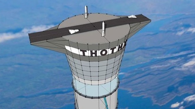 Phác thảo mô hình tòa tháp vũ trụ của Công ty Thoth Technology.