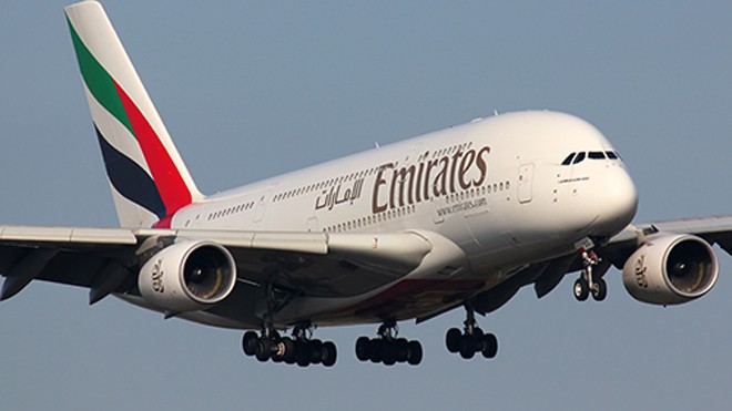 Một máy bay của hãng hàng không Emirates. Ảnh: planespotters