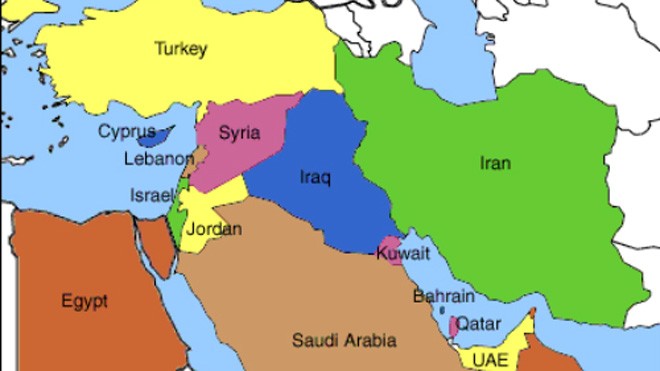 Lebanon giáp Syria về phía đông. Đồ họa: Wikia