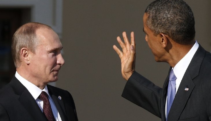 Tổng thống Nga Putin và người đồng cấp Mỹ, ông Obama (Ảnh: AP)
