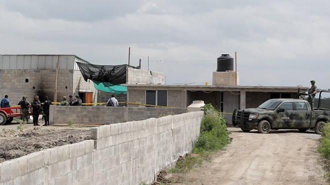 Hiện trường nơi trùm ma túy khét tiếng Mexico trốn thoát khỏi nhà tù Altiplano bằng một đường ngầm dài 1,6km (Ảnh: EFE)