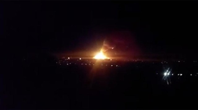 Hình ảnh về vụ nổ ở Svatov (Ảnh: RT)