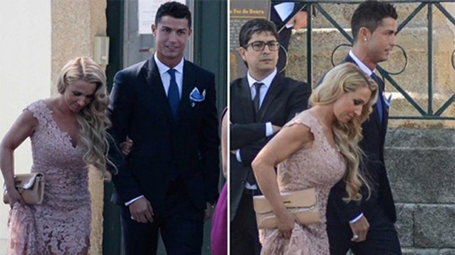 Ronaldo va Marisa Mendes tay trong tay ở một sự kiện gần đây.