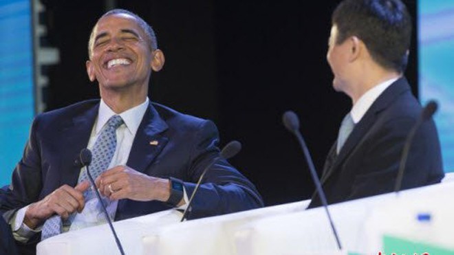Cuộc trao đổi giữa ông Obama và Jack Ma nghiêm túc nhưng chứa nhiều tiếng cười.