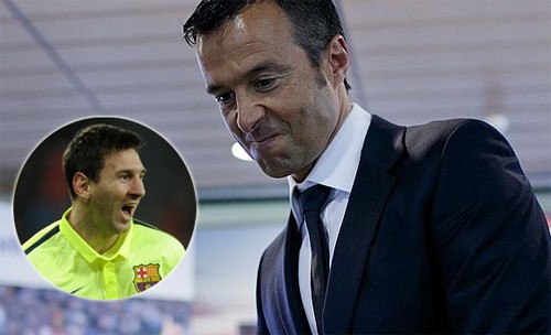 Mendes khó chạm được đến những cầu thủ như Messi, Iniesta.