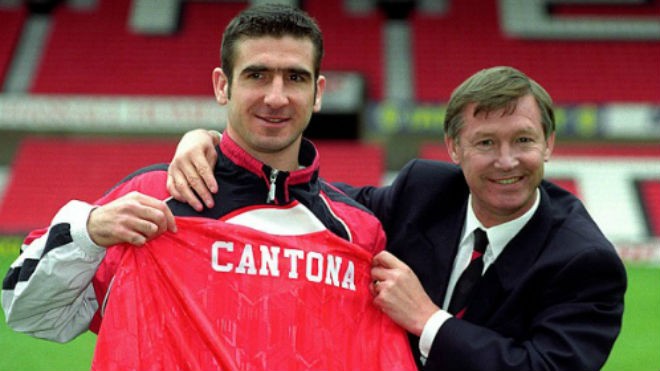 Cantona chuyển từ Leeds sang Man Utd năm 1992. Ảnh: PA.
