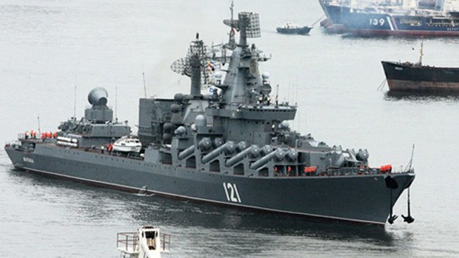 Tuần dương hạm Moskva của Nga. Ảnh: Ria Novosti