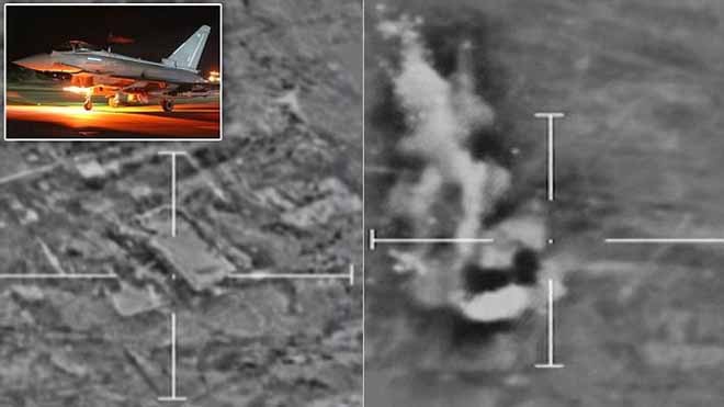 Máy bay chiến đấu Anh nã bom các mục tiêu khủng bố tại Syria (Ảnh: DM)
