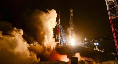 Tên lửa Soyuz-2.1B được phóng từ tây bắc Nga. Ảnh: Bộ Quốc phòng Nga