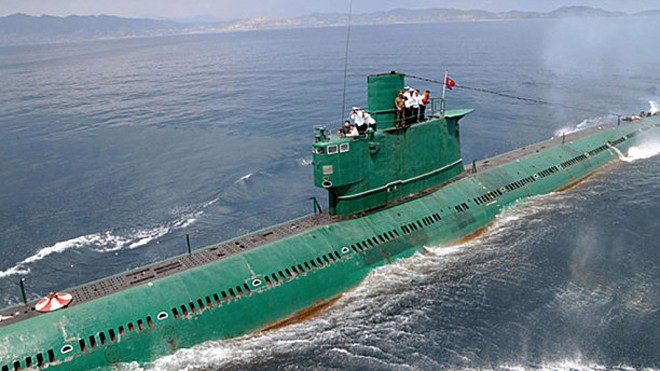 Tàu ngầm Triều Tiên. (Ảnh: Rodong Sinmun)