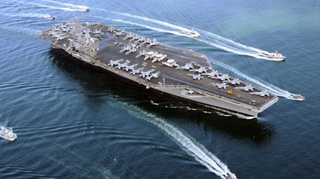 Tàu sân bay USS Reagan của hải quân Mỹ. Ảnh: Wikipedia