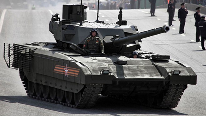 Siêu tăng T-14 Armanta của Nga trên Quảng trường Đỏ. Ảnh: National Interest